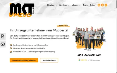 Vorschau der realisierten Website